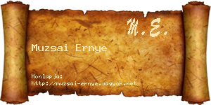 Muzsai Ernye névjegykártya